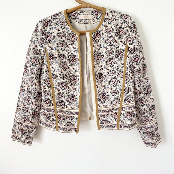 NWOT Tory Burch silk and Cotton Floral blazer size 6 - Picture 8 of 13